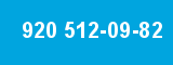 920 512-09-82 920 512-09-82